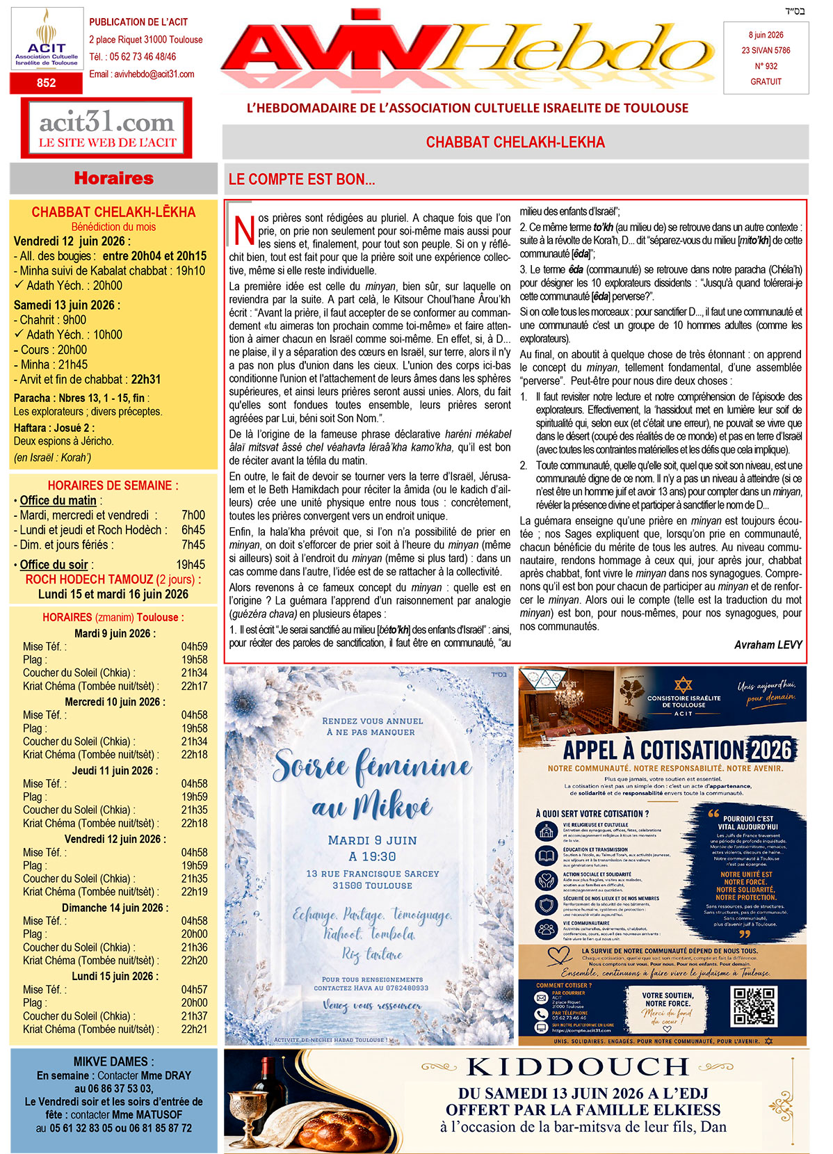 Aviv Hebdo – Page 2